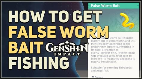 how to make fish bait genshin|genshin false worm bait.